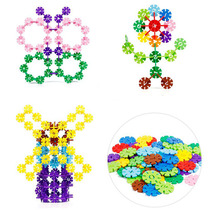 New digital snowflake building block plastic wood puzzle baby childrens educational kindergarten early education toy