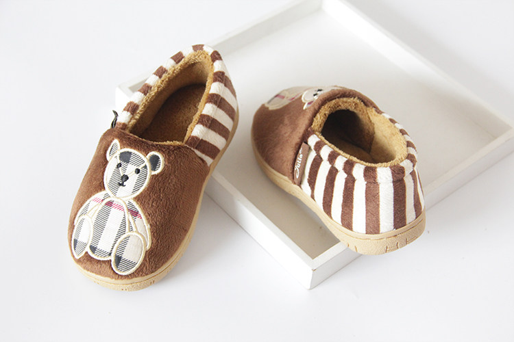 Pantoufles enfants en suède pour hiver - semelle plastique - Ref 1008465 Image 16