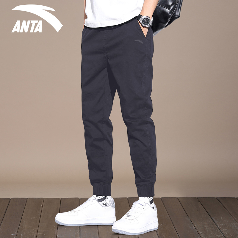 Anta Men's Sports Pants, Casual Joggers for Spring and Summer, Loose Fit, Official Fleece-Lined Warm Casual Pants, Men's Long Pants Anta Men's Sports Pants, Casual Joggers for Spring and Summer, Loose Fit, Official Fleece-Lined Warm Casual Pants, Men's Long Pants