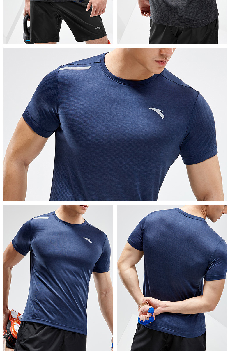 Bộ đồ thể thao Anta quần short nam tay ngắn 2019 hè mới áo thun nhanh khô áo thun thể thao hai mảnh - Thể thao sau bộ thể thao adidas nữ chính hãng