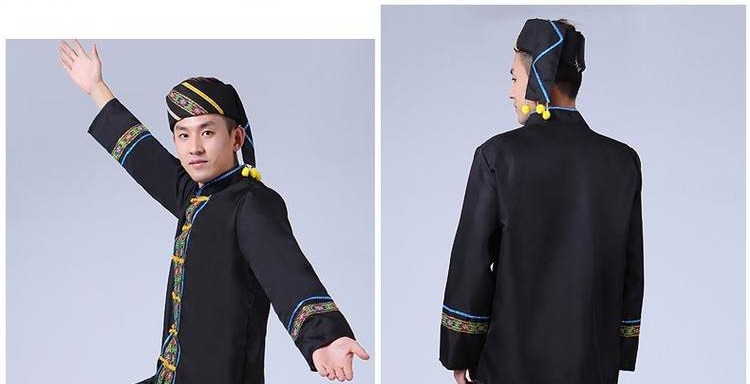 Trang phục dân tộc thiểu số Miao mới Trang phục nam Hulusi Bawu Trang phục dân tộc Đại Vũ quan ao dan toc