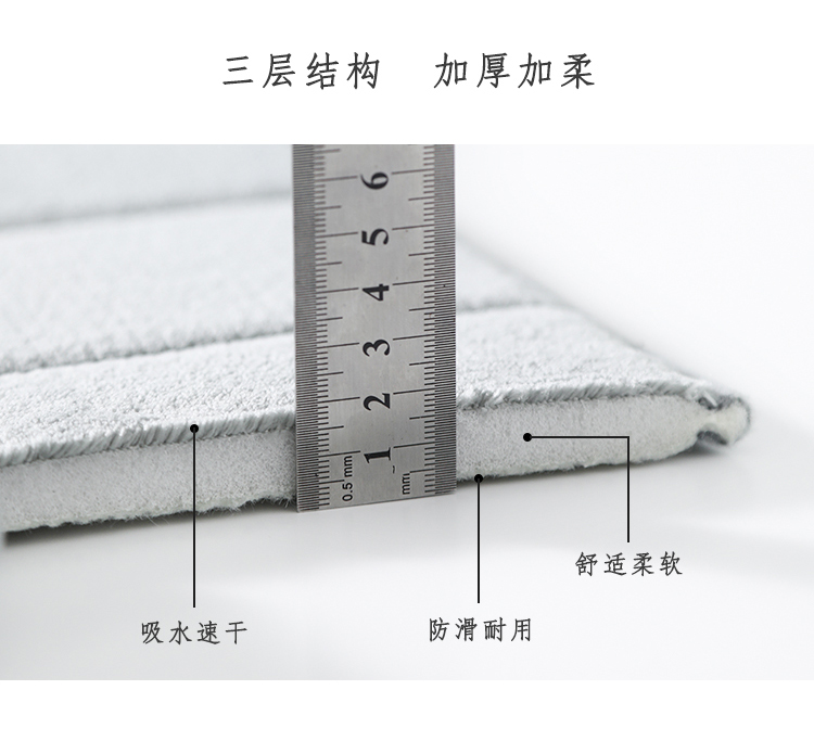 Hấp thụ nước sàn thảm phòng tắm nhà bếp phòng tắm hộ gia đình chống trượt cửa ra vào cửa ra vào thảm phòng ngủ - Thảm sàn thảm đá hút nước