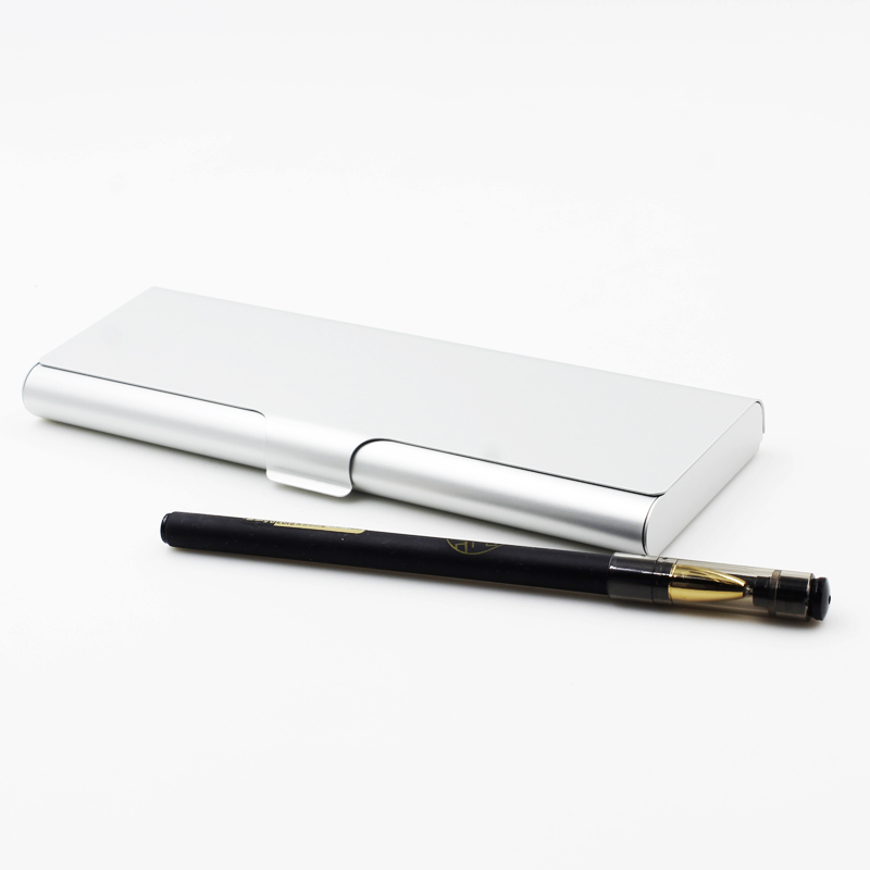 Metal Clip-On Glasses Case, Aluminum Alloy Pen Case, Compact Stationery Box, Exam Signature Pen Case, Flat Glasses Case, Metal Box