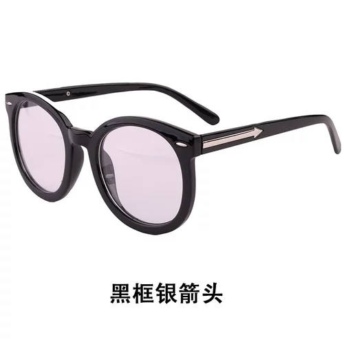 迪亚龙 Suyan Black Frame Glasses Женская корейская версия GM с плоским световым зеркалом.