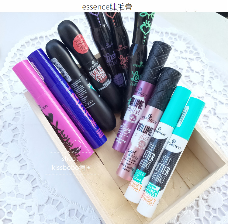 Spot German essence Essen silk plant color makeup fiber long thick curly princess fake eyelash mascara