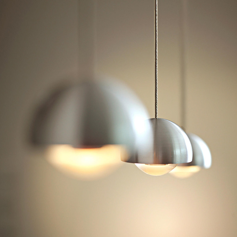 Denmark modern minimal single - head aluminum crystal chandelier for Nordic bedhead fish line led library chandelier