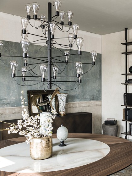 Modern Minimalist Stylish New Chinese-Style Led Glass Dining Room Chandelier/Nordic Branch-Shaped Unique Large Living Room Chandelier