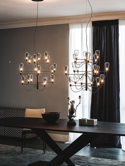 Modern Minimalist Stylish New Chinese-Style Led Glass Dining Room Chandelier/Nordic Branch-Shaped Unique Large Living Room Chandelier