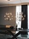 Modern Minimalist Stylish New Chinese-Style Led Glass Dining Room Chandelier/Nordic Branch-Shaped Unique Large Living Room Chandelier