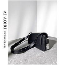 (British AJ AOIRJ) niche design leather simple fashion irregular small square bag single shoulder diagonal cross womens bag