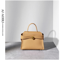 (British AJ AOIRJ) niche design cowhide commuter bag temperament handbag texture one-shoulder diagonal cross bag