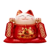 Couplet Reculting Cat Dornaments Home Porch Ceramics, кошка депозит Дейт -Танк Открытие сувенирного магазина фронтальный сберегательный танк