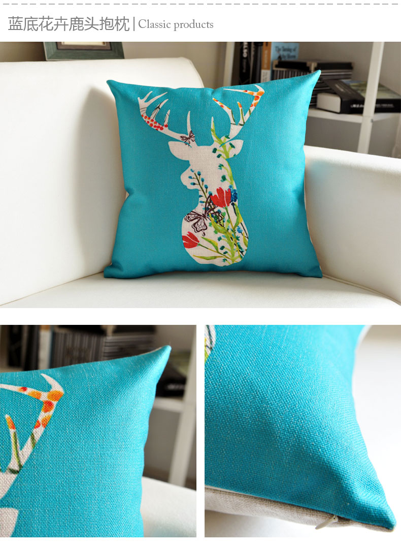 Dày lanh gối bìa in, phong cách châu Âu lớn đệm sofa đệm gối thẻ văn phòng - Trở lại đệm / Bolsters gối và chăn 2 trong 1