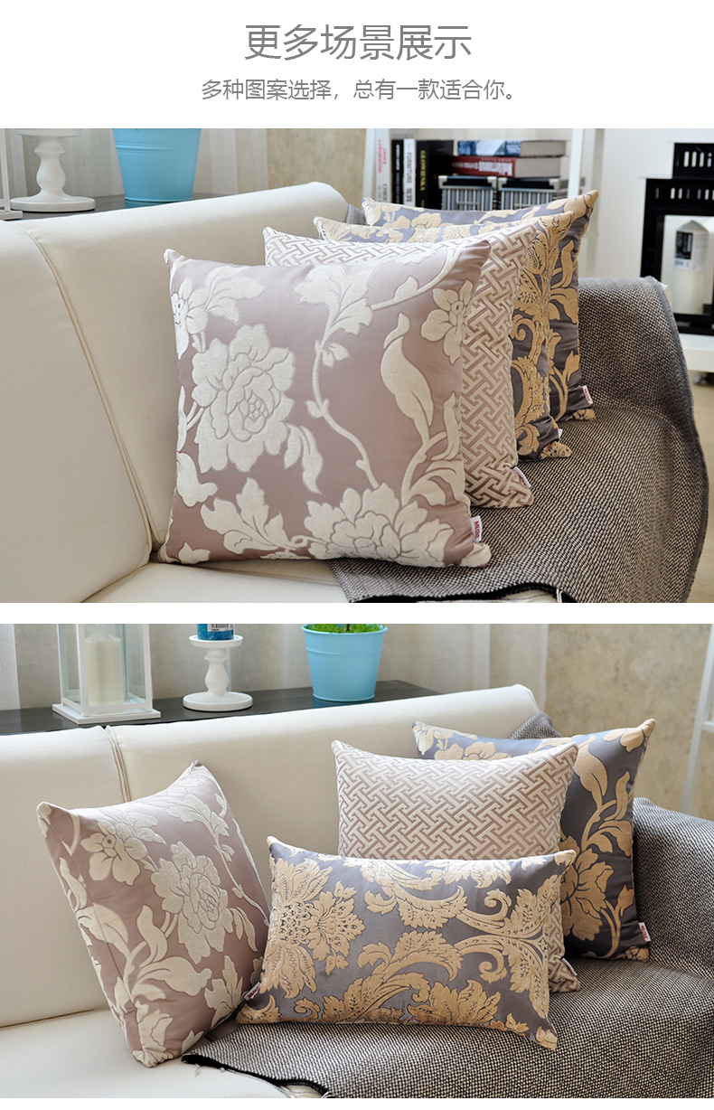 Châu Âu vải jacquard gối văn phòng đệm sofa đệm gối bìa đệm thắt lưng gối ngủ gối đệm tựa lưng - Trở lại đệm / Bolsters gối trang trí sofa