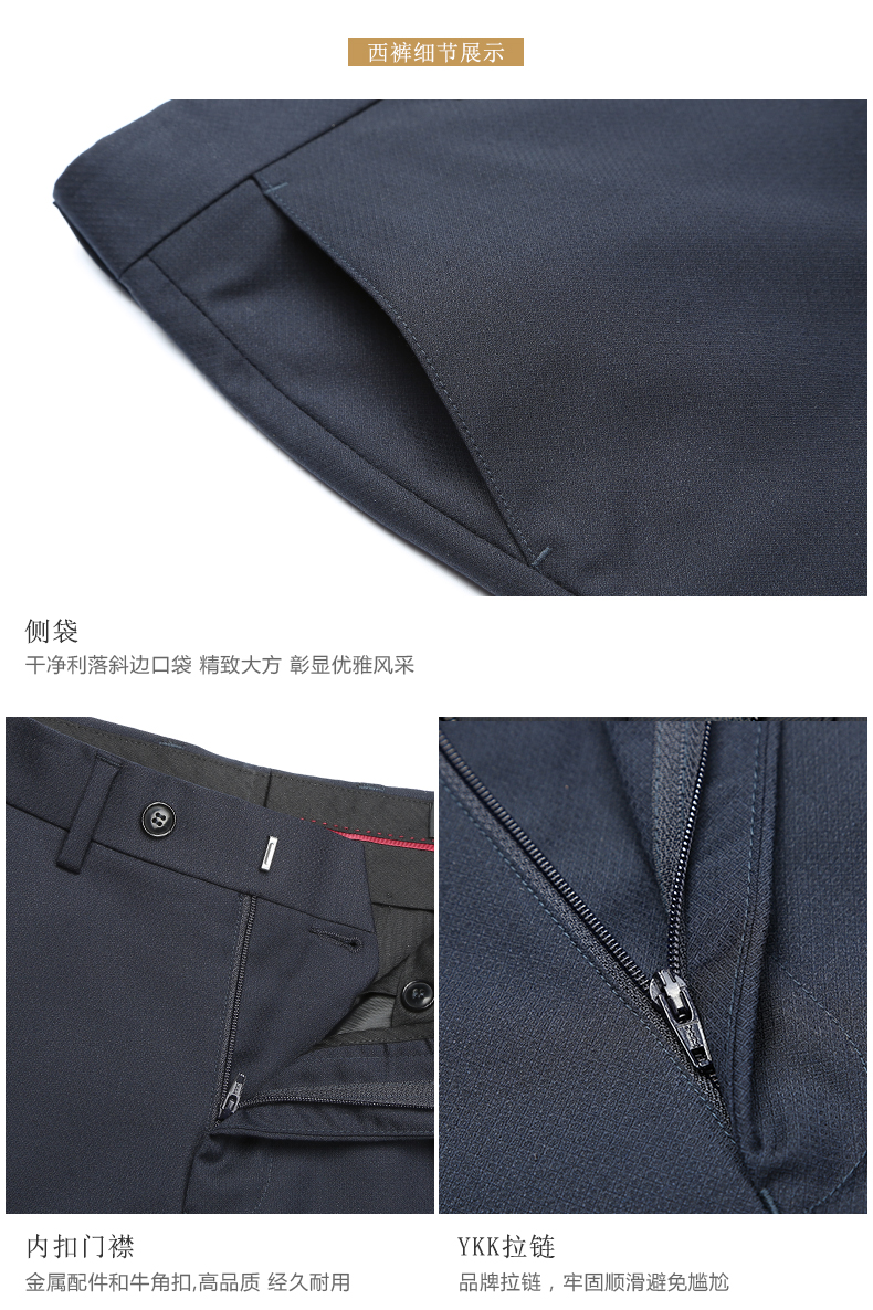 Ai Fans House New Wool Men Blazer Business Slim Navy Blue Wool Suit Suit Men Dress quần tây nam