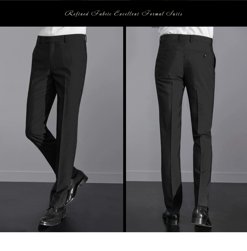 Nhà của người hâm mộ Tê giác Tê giác Quần đen Twill Quần kinh doanh Slim Nam Suit Suit Quần nóng miễn phí Quần nam vest nam