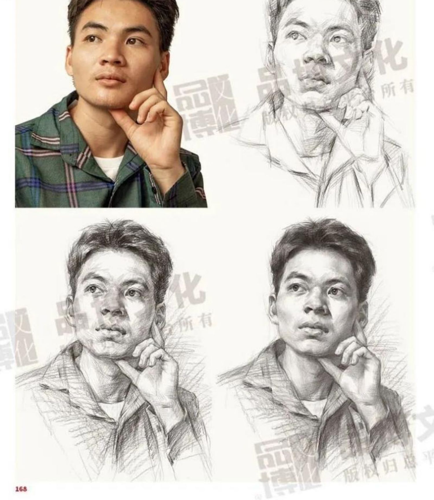 征战联考5分解教学素描综合一本通 2023品博文化单体组合素描石膏几何体静物石膏像人物头像临摹范本美术高考联考教材教程书籍