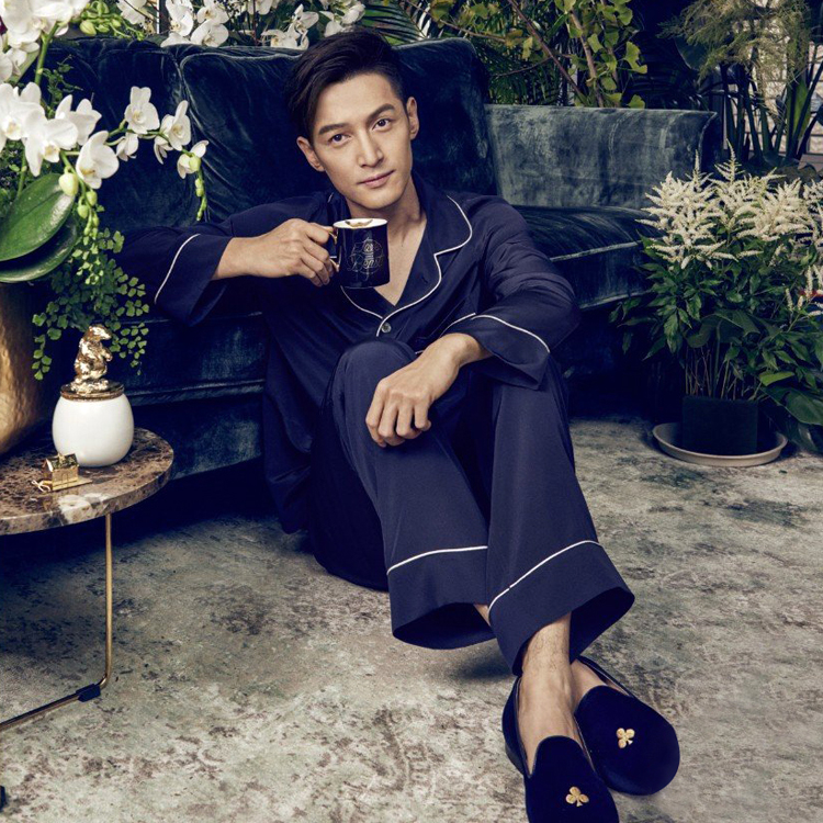 Pyjama mixte en Soie à manches longues - Ref 3006013 Image 1