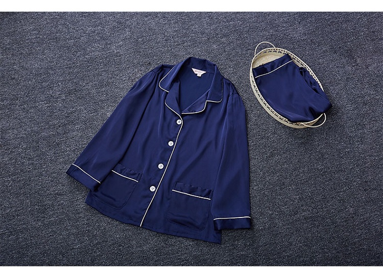 Pyjama mixte en Soie à manches longues - Ref 3006013 Image 15