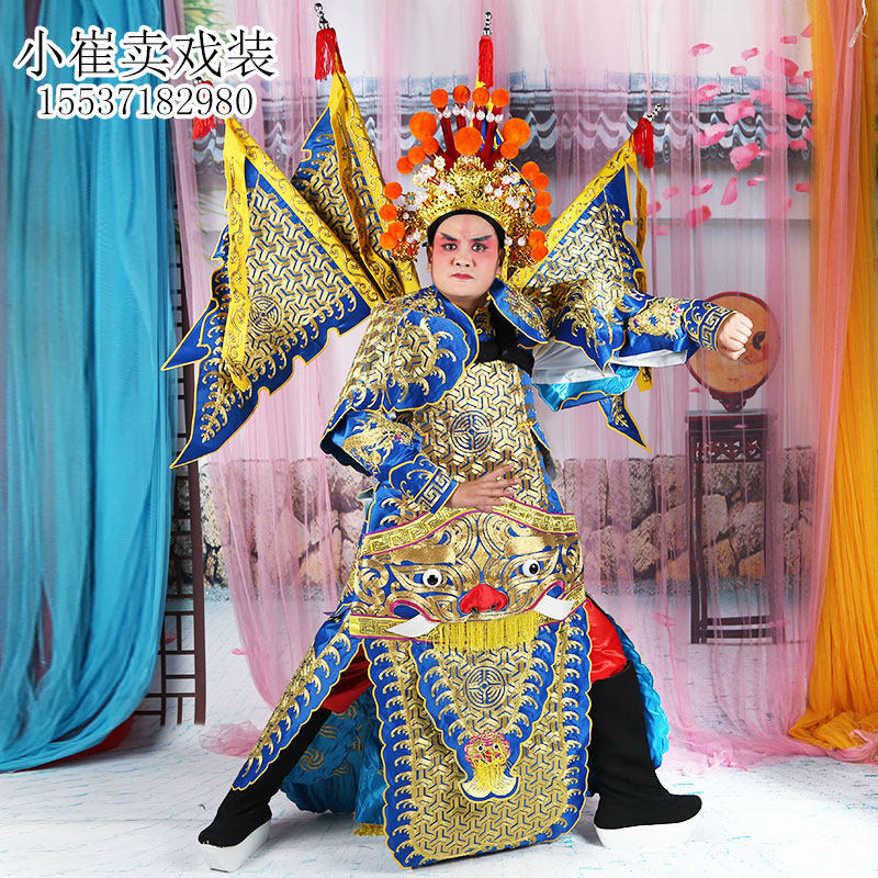 戏服京剧豫剧晋剧秦腔戏曲戏剧服装用品武将武生将军虎头男大靠-古典舞配饰-淘宝百科网