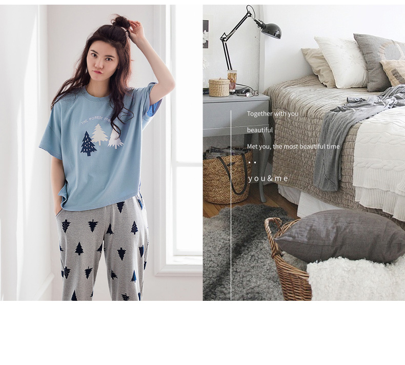 Pyjama mixte en Coton à manche courte - Ref 3005206 Image 8