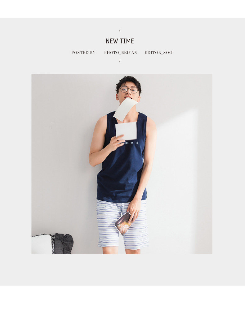 Pyjama mixte en Coton à sans manches - Ref 3005172 Image 11