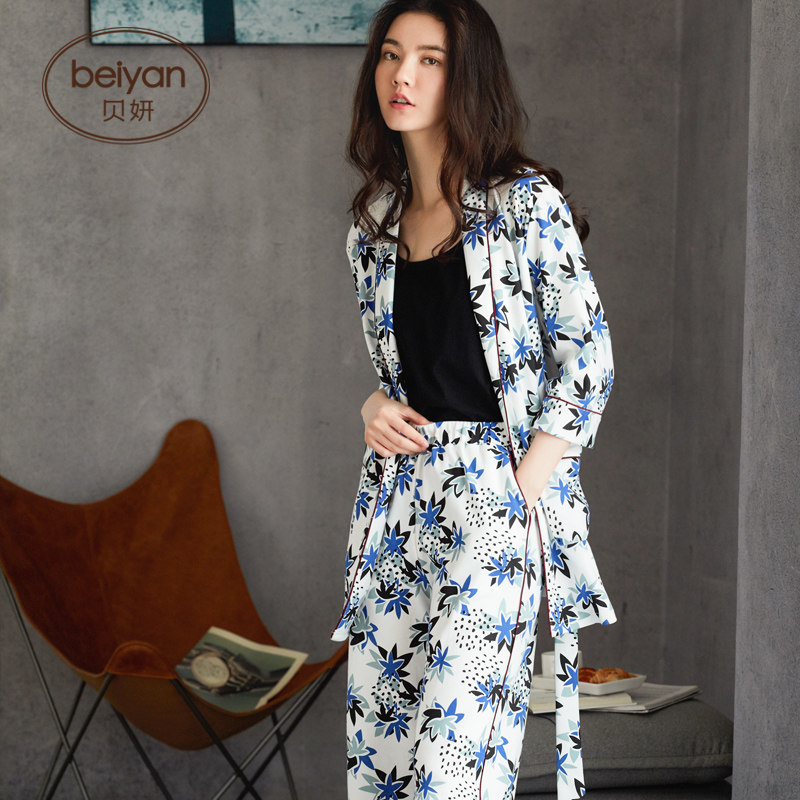 Pyjama pour femme en Coton à manches - Ref 2993192 Image 4