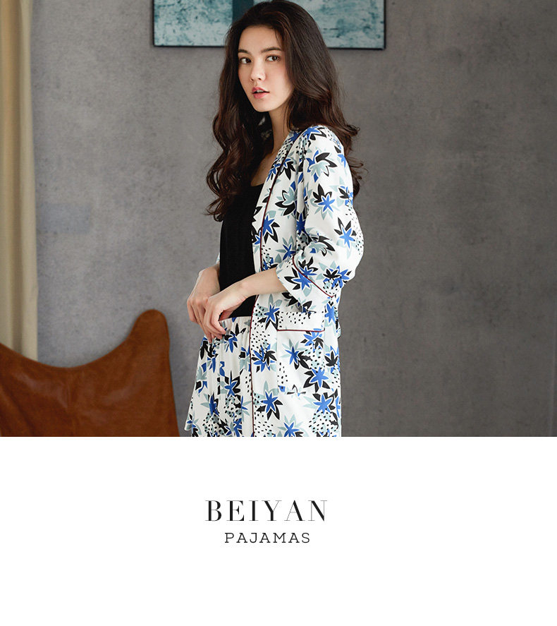 Pyjama pour femme en Coton à manches - Ref 2993192 Image 15