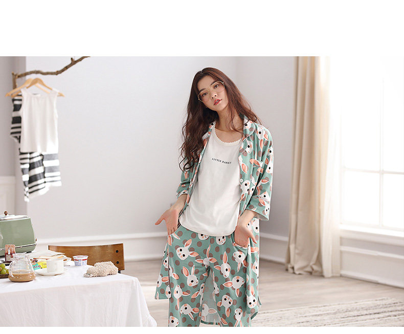 Pyjama pour femme en Coton à manches - Ref 2993176 Image 14