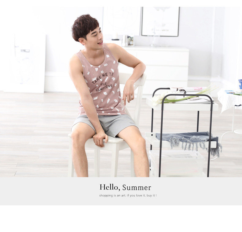 Pyjama mixte en Coton à sans manches - Ref 3005208 Image 11