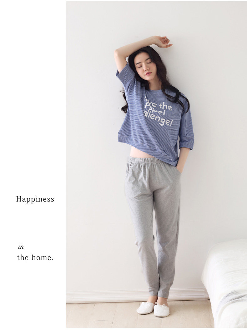 Pyjama pour femme en Coton à manches - Ref 2993100 Image 9