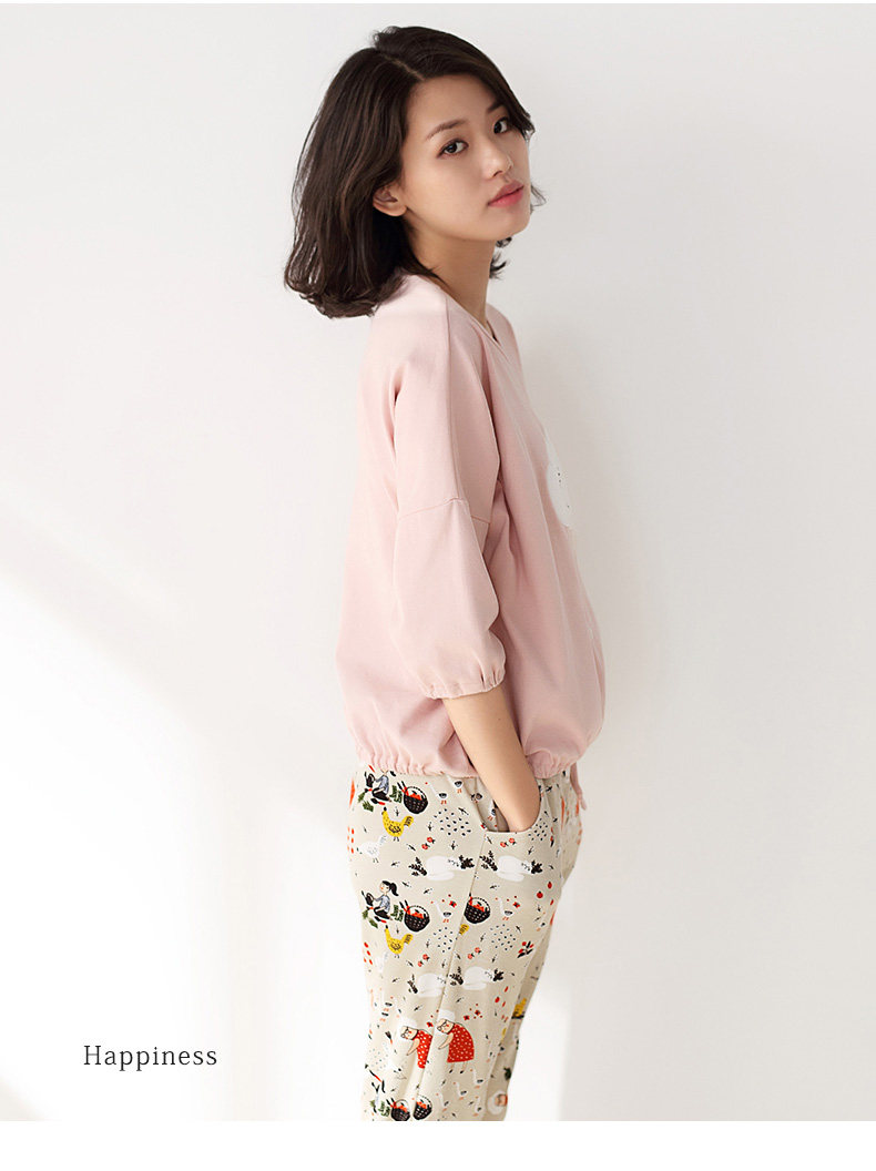 Pyjama pour femme en Coton à manches - Ref 2993132 Image 12