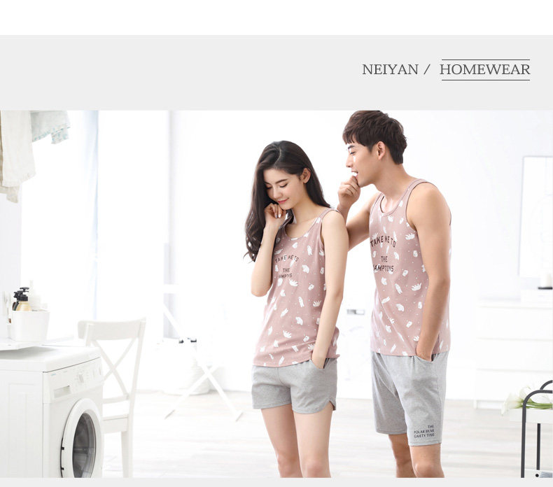 Pyjama mixte en Coton à sans manches - Ref 3005208 Image 13