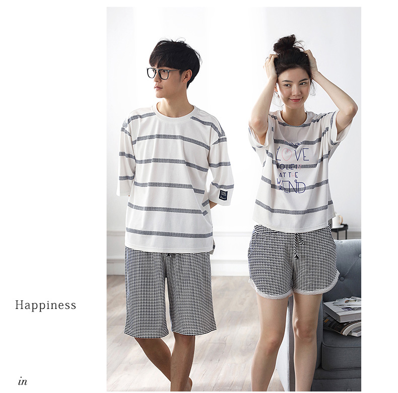 Pyjama mixte en Coton à manche courte - Ref 3005110 Image 10