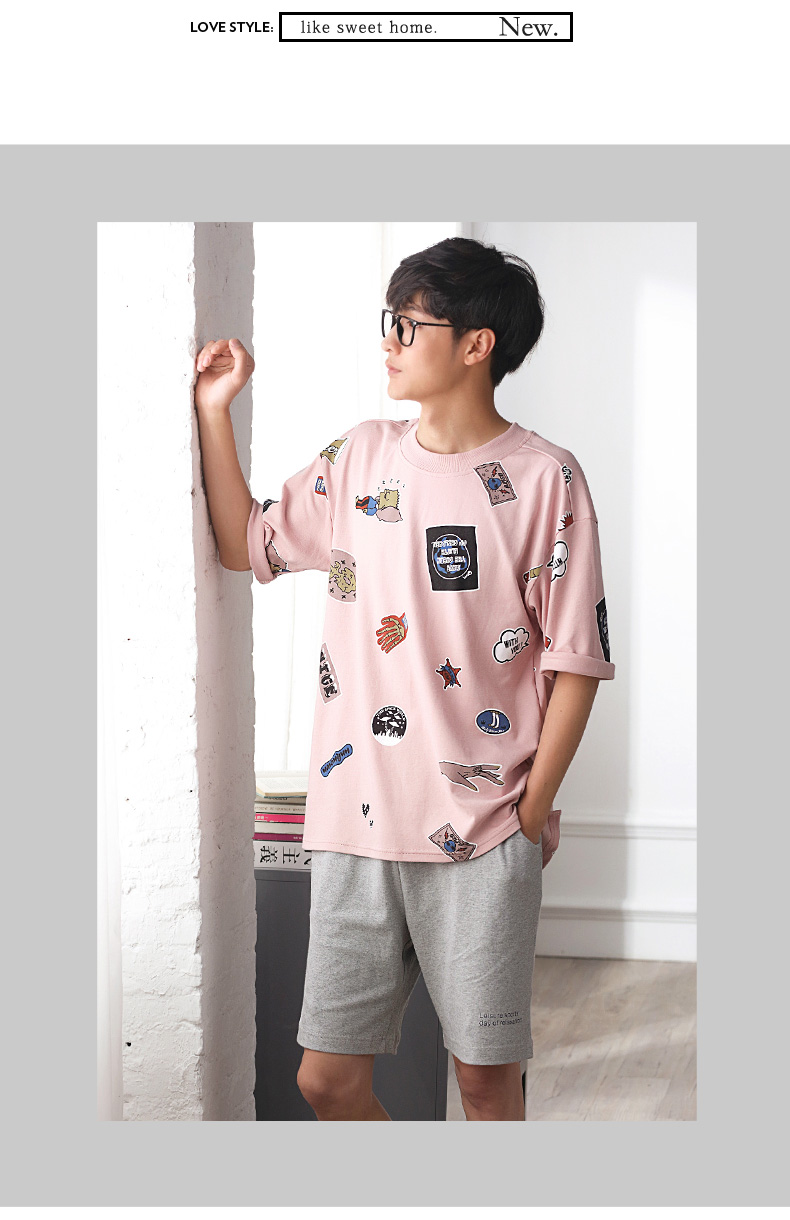 Pyjama mixte en Coton à manche courte - Ref 3005133 Image 12