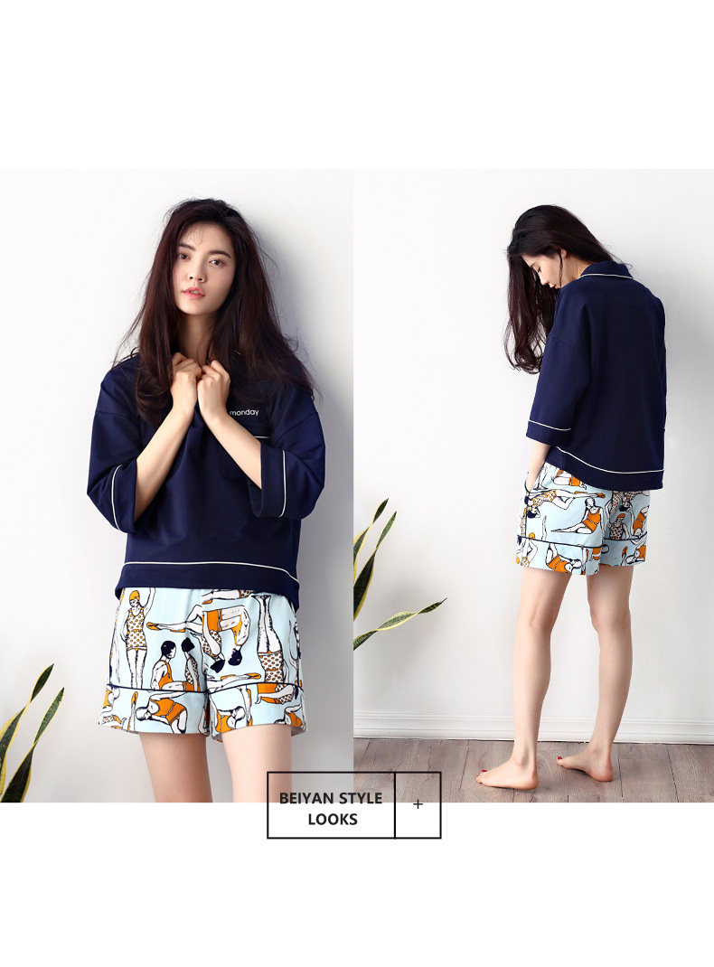 Pyjama pour femme en Coton à manches - Ref 2993118 Image 16
