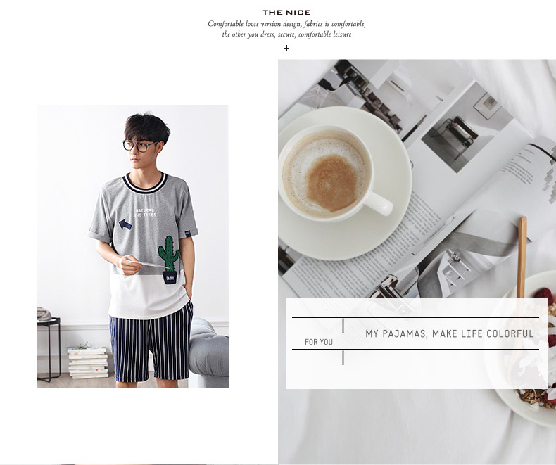 Pyjama mixte en Coton à manche courte - Ref 3005235 Image 17