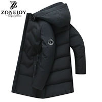 ZONEJOY Zhuangju cotton nam mùa đông áo khoác nam xuống bông độn dài kinh doanh dày bện - Bông áo khoác nam trung niên