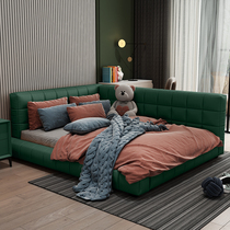 Light luxury childrens bed sub-artifact boy single bed girl princess bed splicing bed solid wood room