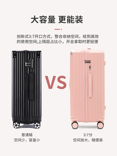 Maleta multifuncional de gran capacidad para mujer, 28 pulgadas, nueva caja de contraseña con carrito de viaje, fuerte, duradera y gruesa, 2025
