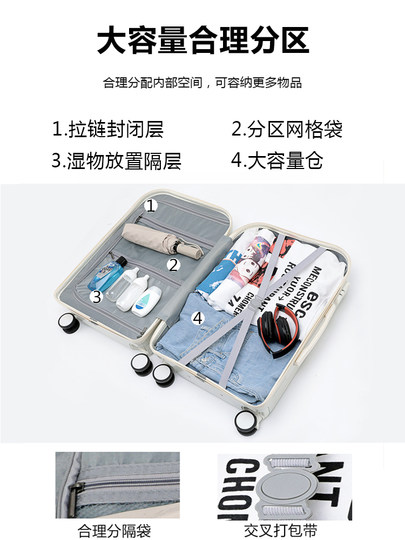 2025 New Style Luggage Ins Popular Small Suitcase for Women 20inch Student Password Lock Travel Suitcase Trolley Case for Men