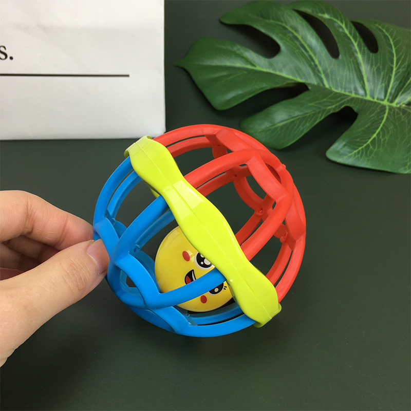 Baby Hands Catch Ball Einstein Ball Hole Toy Buttonhole hole Ball baby 6-12 months Puzzle Rocking Bell ball