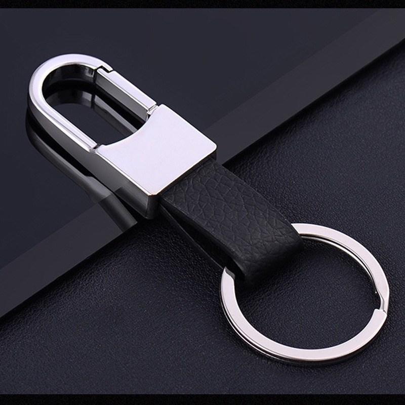 Creative men and women waist with simple keybutton PU skin car keycosphere chain 10 yuan advertising activities gift