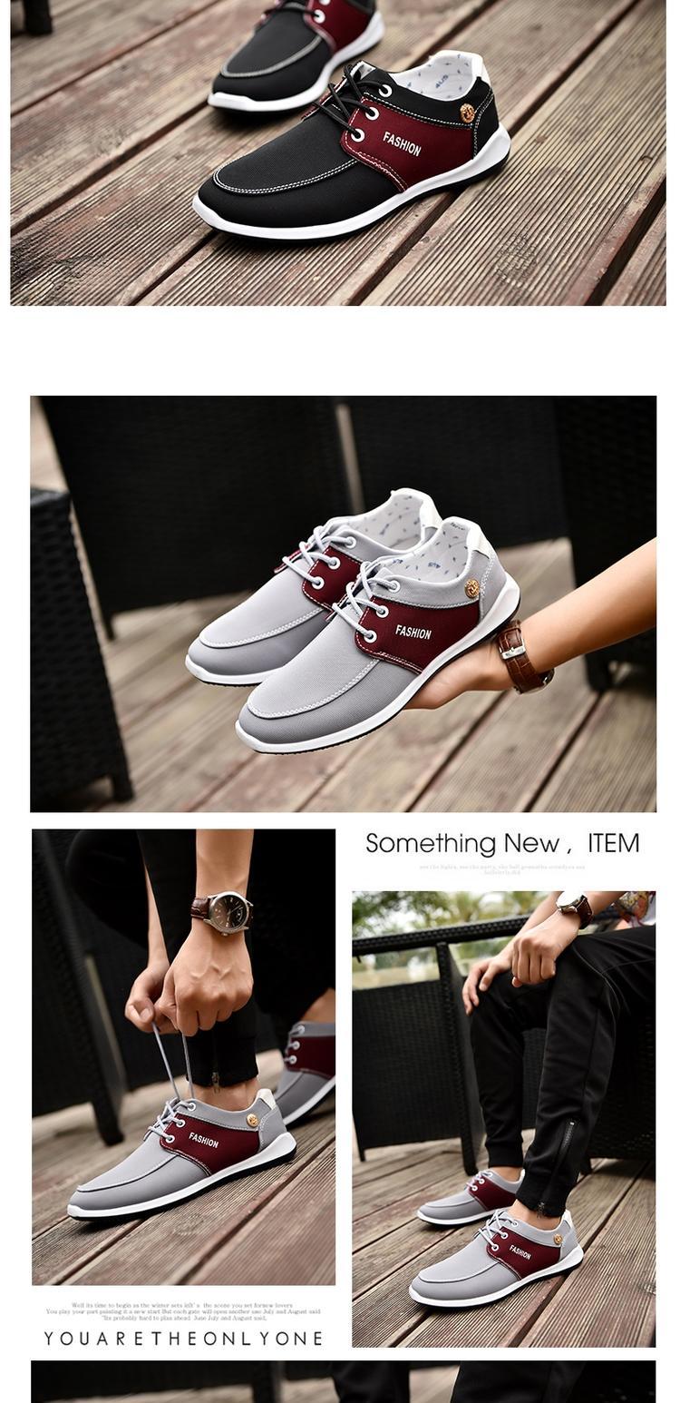 Mùa xuân và mùa hè tuổi Bắc Kinh giày vải nam thấp để giúp giày thường thanh niên làm việc đáy phẳng giày của nam giới giày giày vải Hàn Quốc giày thể thao