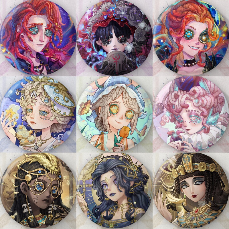 Essence Series Badge Meteorologist Little Girl Gardener Fisherman Peripheral 75mm Double Flash Big Badge