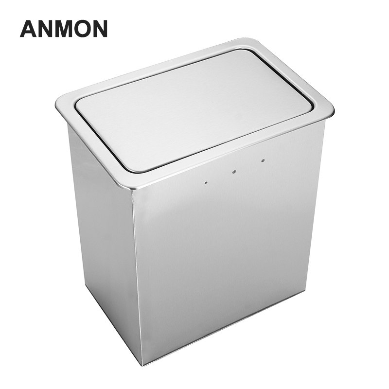 Anmon Home Kitchen Bin Lid Toilet Countertop Flush cover square rocking cover Desktop rocking cover-Taobao