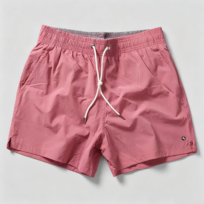 Gailang Summer Stretch Sports Shorts, Solid Color Quick-Drying Beach Shorts with Lining, Suitable for Swimming