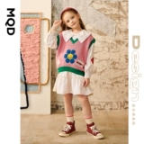 Жилет, свитер, в цветочек, коллекция 2021, в западном стиле, семейный стиль