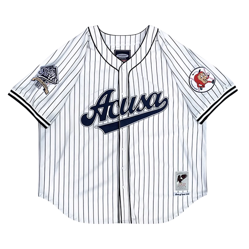 Retro cardigan, football uniform, baseball cloth, with embroidery, with short sleeve