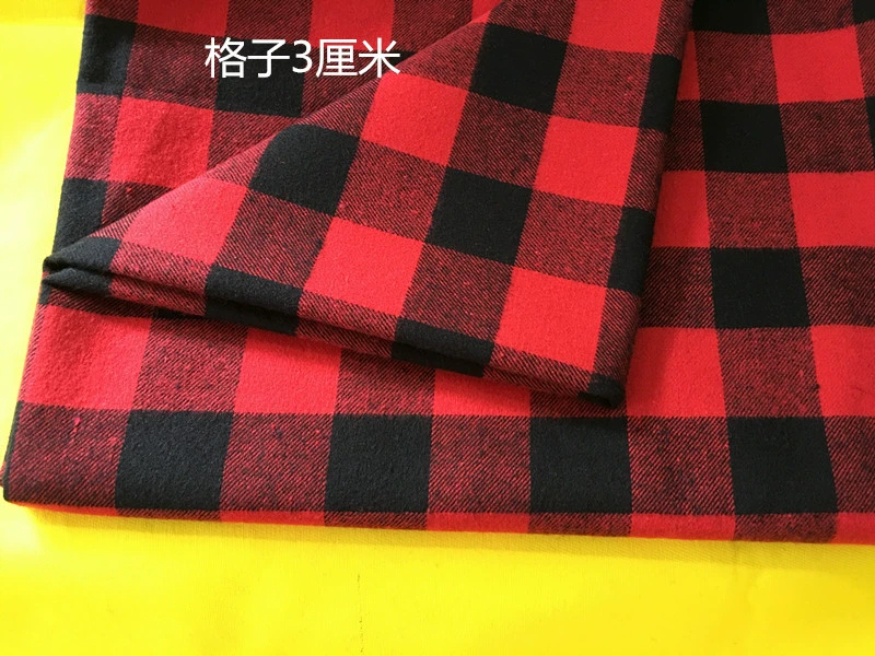 Mùa xuân đen và trắng đỏ và đen xay bông Mao Gezi áo váy quần vải vải vải bé quần áo - Vải vải tự làm vải dạ ép